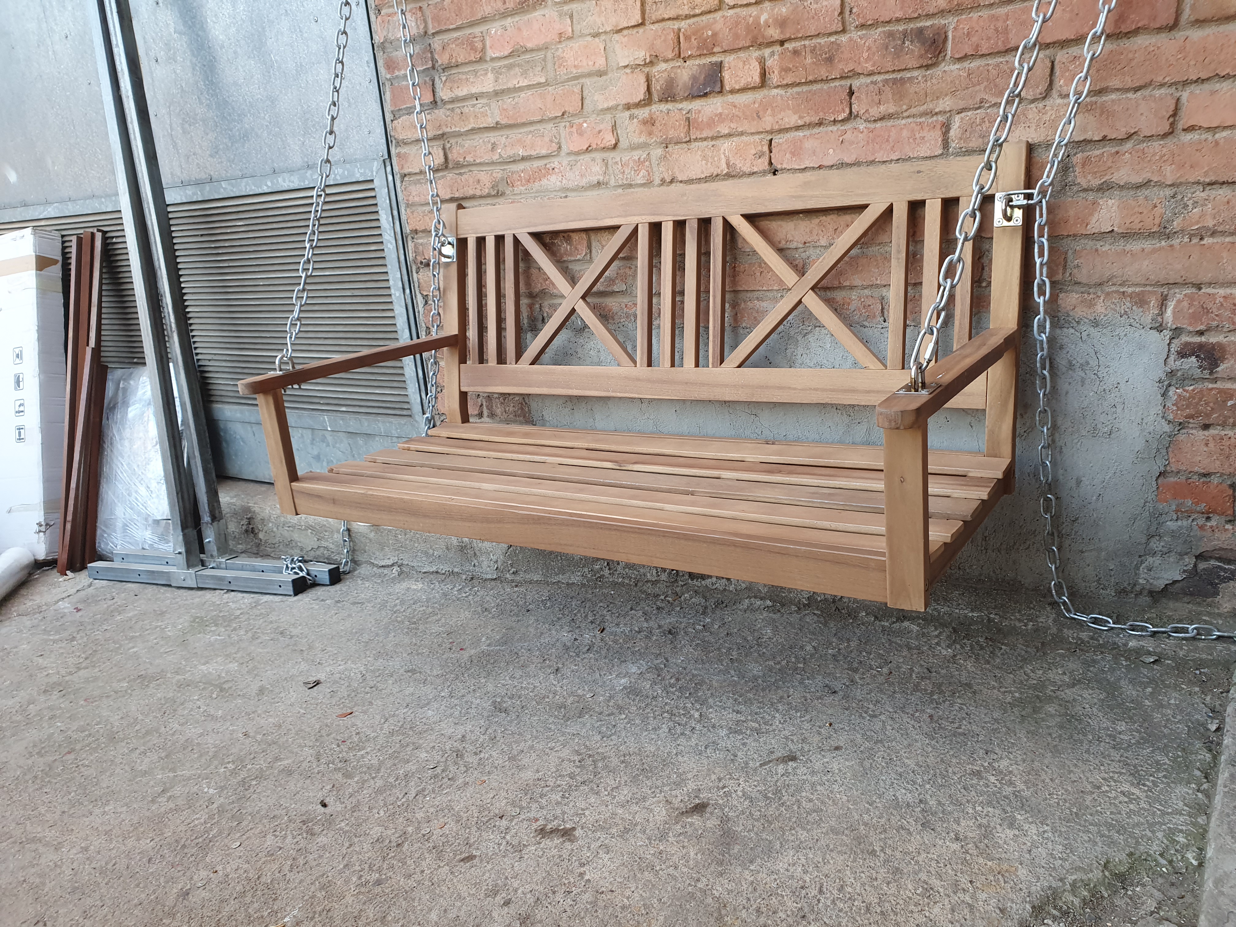 banco columpio jardin madera 54x120x48 1u.